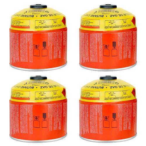 4 x Gaskartusche 500g Butan Gas Ventilkartusche Schraubventil Gaskocher Gasbrenner