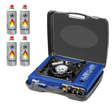 Alpencamping ( Blau ) + 4 Gasflaschen