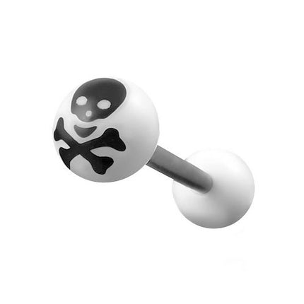 BAQ-0160 - Weiß / Totenkopf Schwarz