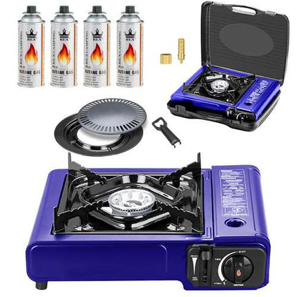 Bavaria ( Blau ) + Grillplatte + 4 Gasflaschen