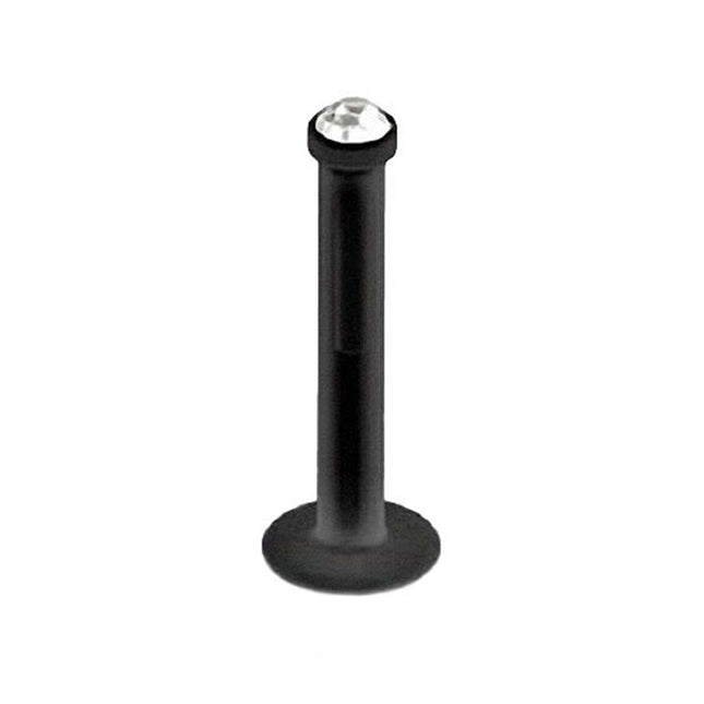 Lippenpiercing Bioflex Schwarz Kristall Clear