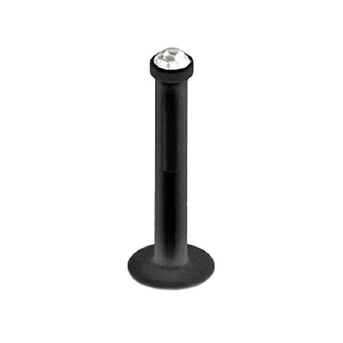 Lippenpiercing Bioflex Schwarz Kristall Clear