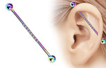 Industrial Ohrpiercing Rainbow