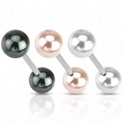 Brustwarzenpiercing Barbell Perlen Perlmutt Design