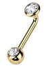 Christina Piercing Stecker mit Kristall