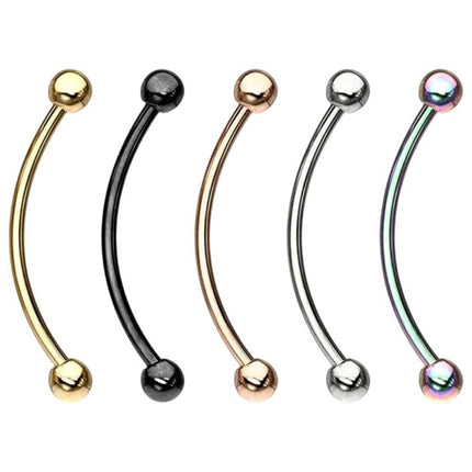 Snake Eyes Piercing Curved Barbell Chirurgenstahl Zungenpiercing