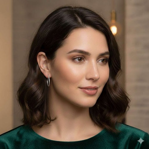 Creolen gedreht aus 925 Sterling Silber elegantes Design für Damen