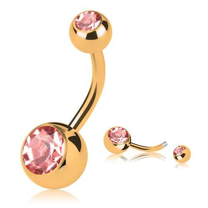GDPN04 (Gold) - Rosa / 4mm x 6mm