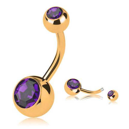 GDPN04 (Gold) - Tanzanite / 4mm x 6mm