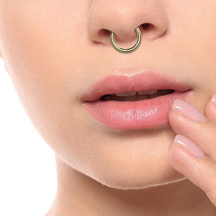 585 Gold 14 Karat Universal Nasen Piercing Ohr Ring Septum Clicker