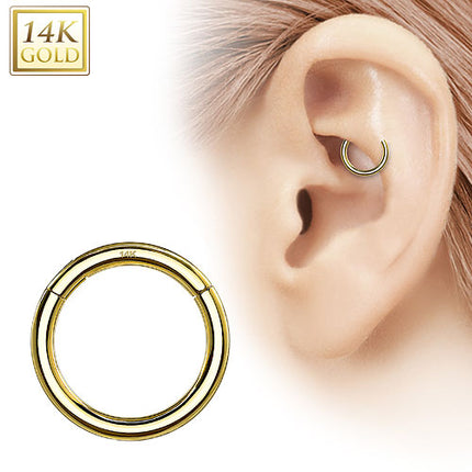 585 Gold 14 Karat Universal Nasen Piercing Ohr Ring Septum Clicker