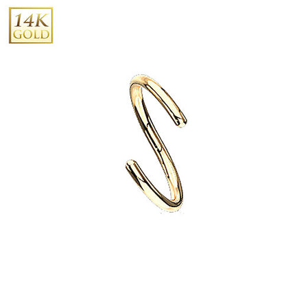14 Karat Echt Gold Nase Tragus Septum Ohr Piercing Ring Gelbgold