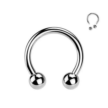 Hufeisen Piercing Horsehoe Lippenpiercing Septum Silber