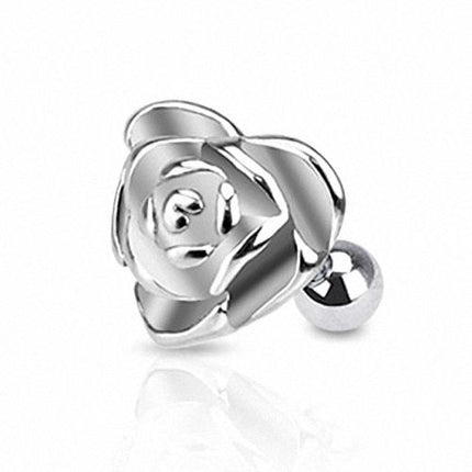 Tragus Piercing Ohr Stecker Herz Rose Blüte