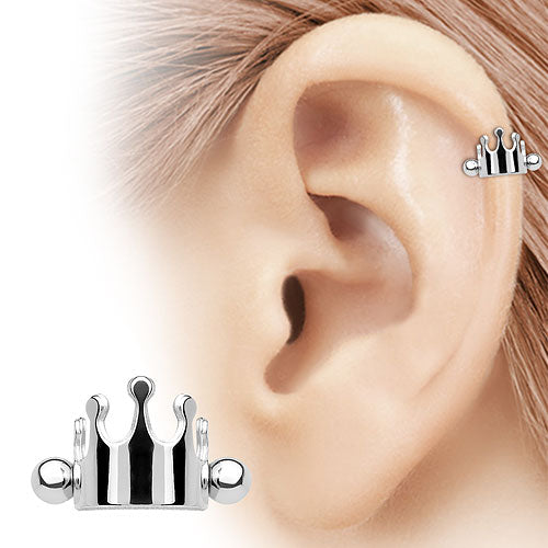 Helix Cartilage Piercing mit Schild Schirm Krone Earcuff