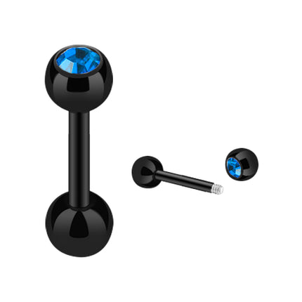 JK03 / Schwarz  - 6mm / Hellblau