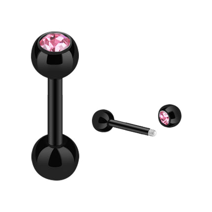 JK03 / Schwarz  - 6mm / Rosa