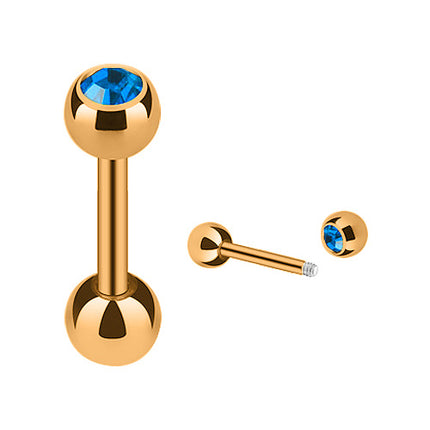 JRG03 / Rosegold  - 6mm / Hellblau