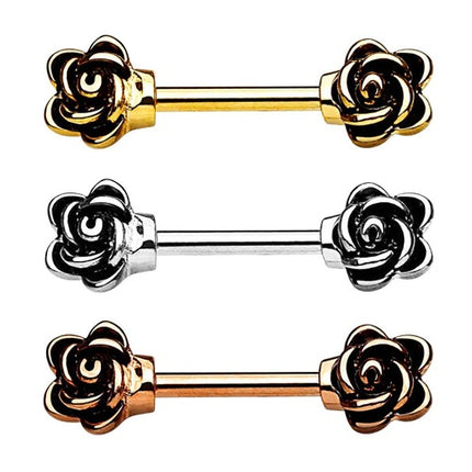Brustwarzenpiercing Nippelpiercing Barbell Rosenblüten