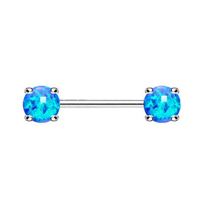 KB023 / Silber / 1,6mm x 14mm x 6mm - Türkis
