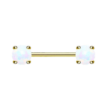 KB024 / Gold / 1,6mm x 14mm x 6mm - Weiß