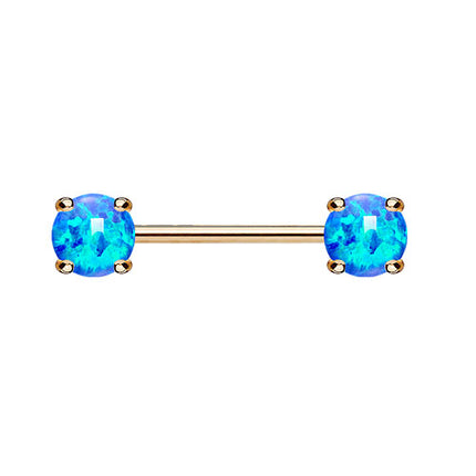 KB025 / Rosegold / 1,6mm x 12mm x 5mm - Türkis