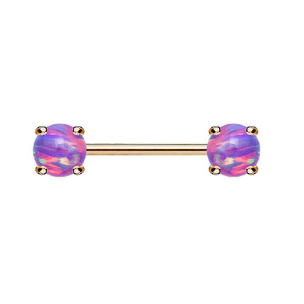 KB025 / Rosegold / 1,6mm x 14mm x 6mm - Lila