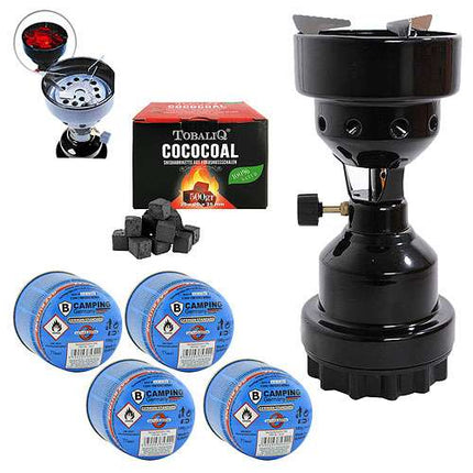 Campingkocher-SET / Schwarz