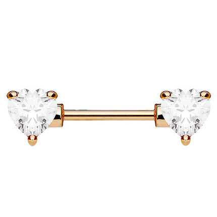 KR10988 | 12mm  - Rosegold / Clear - Herz