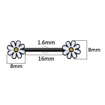 Brustwarzenpiercing Nippelpiercing Intimpiercing Barbell Gänseblümchen Blume