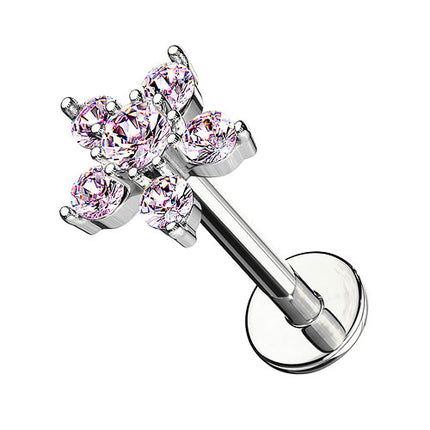 Li38 - 6mm / Silber - Rosa