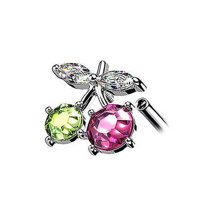 Ohr Tragus Knorpel Helix Piercing Stecker Kristall Kirsche