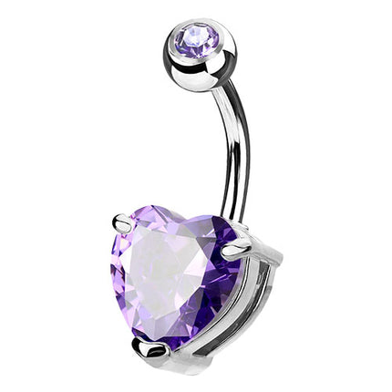 N002 - Herz | 10mm | Silber - Tanzanite