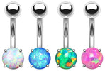 Bauchnabelpiercing mit bunten Opalen