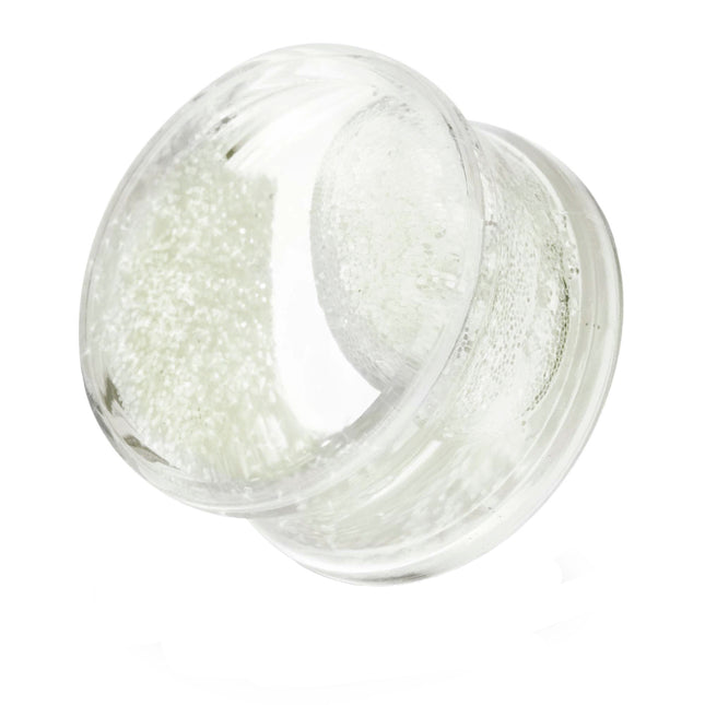 Ohr Plug Tunnel Liquid Flüssigkeit Glow in the Dark Double Flared