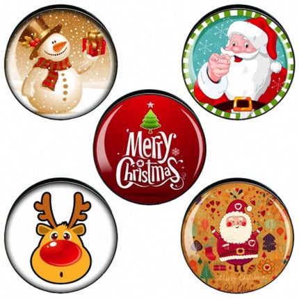 Picture Ohr Tunnel Gewinde Plug  Motiv Weihnachtsmann