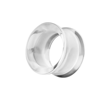 Flesh Tunnel Hollow Double Flared Kunststoff Transparent