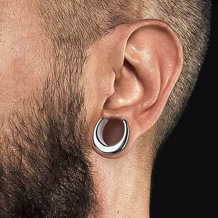 Halbrunder Flesh Tunnel Sattel Spreader Ohr Plug Ohrring Piercing Stretcher