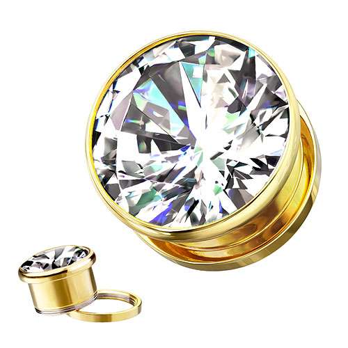 PSE08C | 3mm - Gold / Clear