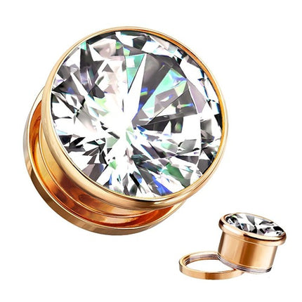 PSE08C | 6mm - Rosegold / Clear