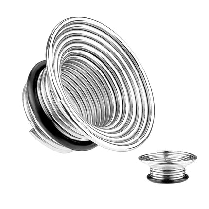 Flesh Ohr Tunnel Piercing Single Flare Drahtspule Edelstahl