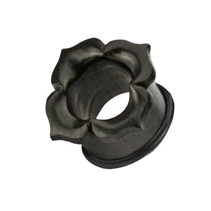 Flesh Tunnel als Blüte Ebenholz Schwarz
