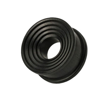 Flesh Ohr Tunnel Areng Holz Double Flared Rillen Schwarz