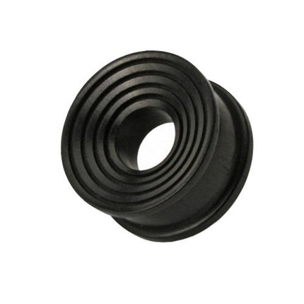 Flesh Ohr Tunnel Areng Holz Double Flared Rillen Schwarz