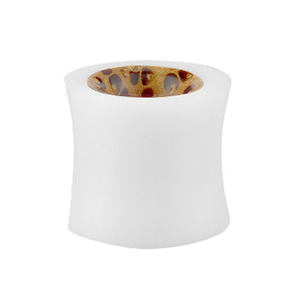 Flesh Tunnel Knochen Weiß mit Kokos Holz Inlay
