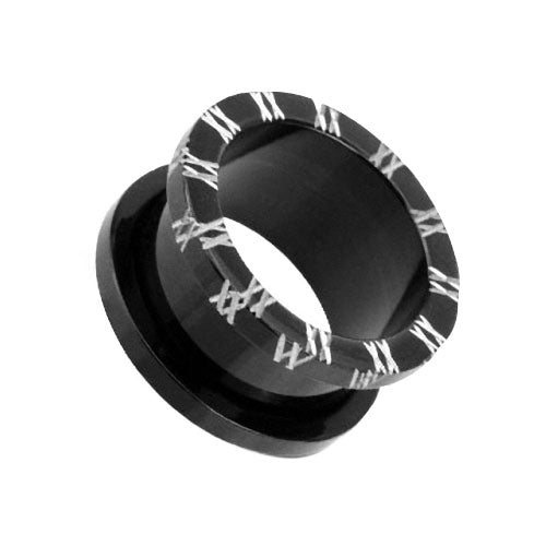 Flesh Schraub Tunnel Schwarz Double XX