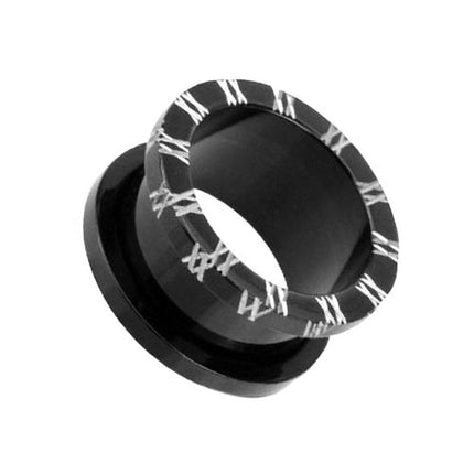 Flesh Schraub Tunnel Schwarz Double XX