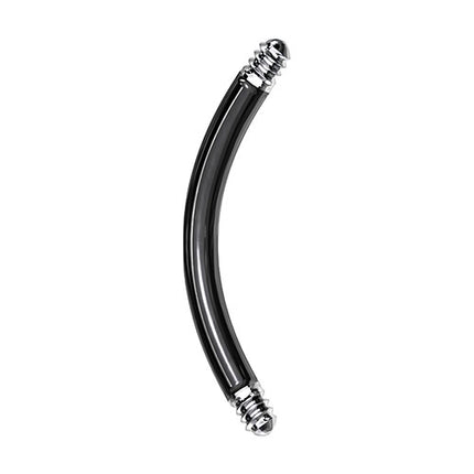 QXSAC | Schwarz -  ( gebogen ) - 1,2mm x 8mm