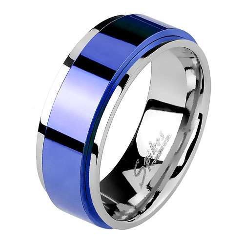 Edelstahl Ring Spinning Center Blau