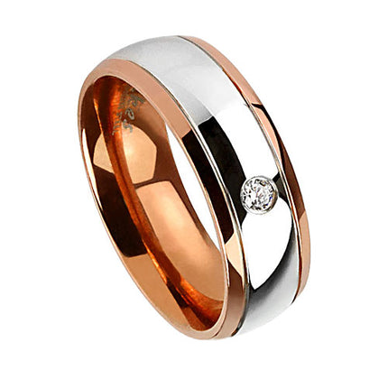 R-M2956 - Größe 8 | Rosegold | Breit: 6mm